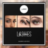 Lash Studio Elegant Photo Collage Logo ウィンドウサイン (シート2)