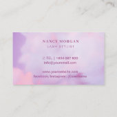Lash Stylist Purple Pastel Holographic  名刺 (裏面)