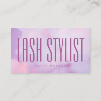 Lash Stylist Purple Pastel Holographic  名刺