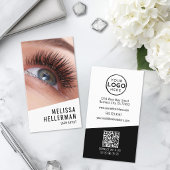 Lash Tech 写真ロゴ 縦型 名刺