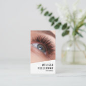 Lash Tech 写真ロゴ 縦型 名刺 (スタンド正面)
