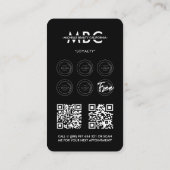 Lash Tech Black Pinkメイクアップアーティストポートフォリオ 名刺 (裏面)