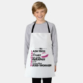 Lash Tech Sgation Ilash Technician エプロン (着用した状態)
