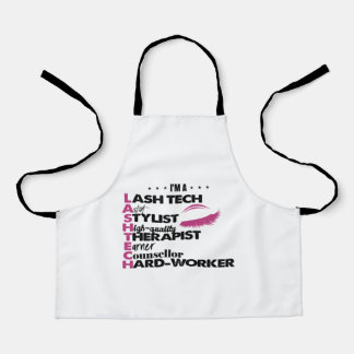 Lash Tech Sgation Ilash Technician エプロン