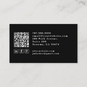 Lash Tech Tarot Card Black Business Card 名刺 (裏面)