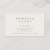 Lash Technician Eyelash Salon Appointment Card 名刺 (裏面)