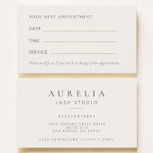 Lash Technician Eyelash Salon Appointment Card 名刺