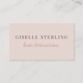 Lash Technician QR Code Blush Pink  名刺 (正面)