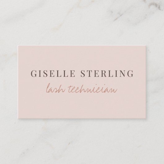 Lash Technician QR Code Blush Pink  名刺 (正面)