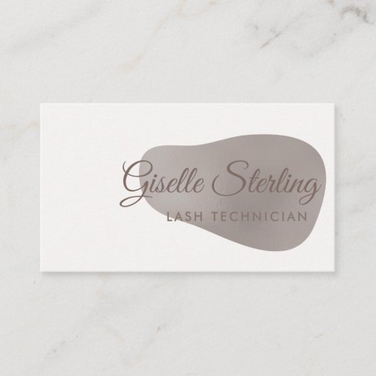 Lash Technician Rose Gold Foil Blush Beauty 名刺 (正面)