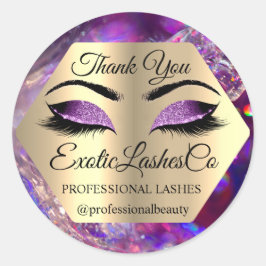 Lash Thank YOUメイクアップアーティスト金ゴールドアイズPuRple ラウンドシール