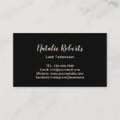 Lashed Ailash Extensions化粧Artist Black金ゴールド 名刺 (裏面)