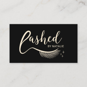 Lashed Ailash Extensions化粧Artist Black金ゴールド 名刺