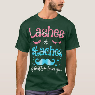 LashesまたはStaches Big Brother Loves You Gender Rev Tシャツ