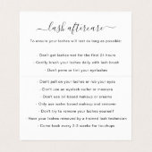 Lashesアフターケアのミニマリスト白黒 名刺 (内部フラット)