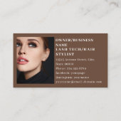 Lashesエレガント Browsメイクアップアーティスト1 Photo 名刺 (裏面)