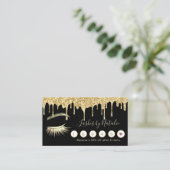 Lashesサロンメイクアップアーティスト金ゴールドドリップロイヤリティ ロイヤリティカード (スタンド正面)