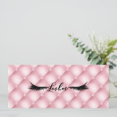 LASHESピンクの豪華なダイヤモンドGlamギフト証明書 招待状 (スタンド正面)