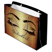 Lashesブライダルアイズ金ゴールドトレンドグリッター名 ラージペーパーバッグ (裏面アングル)