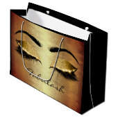 Lashesブライダルアイズ金ゴールドトレンドグリッター名 ラージペーパーバッグ (正面アングル)