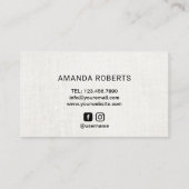 Lashesブラックスクリプトスティプルフローララッシュ拡張 名刺 (裏面)