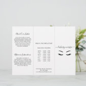 Lashesミニマリスト白黒3折パンフレット (スタンド正面)