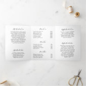 Lashesミニマリスト白黒3折パンフレット 三つ折りカード (内部)