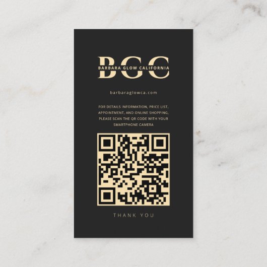 Lashesメイクアップアーティストブラックインスタグラムグリッドモダン 名刺 (裏面)