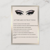 Lashes拡張アフターケア命令ラグジュアリー 名刺 (正面)