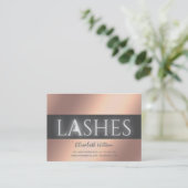 Lashes拡張アフターケア指示バラ金ゴールド 名刺 (スタンド正面)
