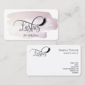 Lashes美しいメイクアップアーティストウォーターカラーアートビジネス 名刺 (正面/裏面)