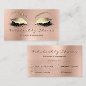 Lashes、美しいスタジオ、Snapchat、Instagram Pink FB 名刺 (正面/裏面)