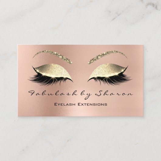 Lashes、美しいスタジオ、Snapchat、Instagram Pink FB 名刺 (正面)