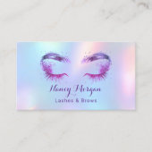 lashes and brows holographic unicorn rainbow 名刺 (正面)