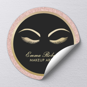 Lashes & Browメイクアップアーティストモダンバラ金ゴールドサロン ラウンドシール