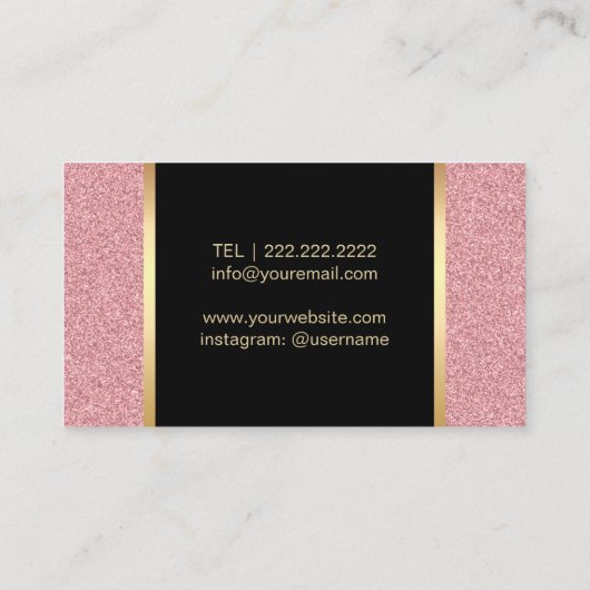 Lashes & Browメイクアップアーティストモダンバラ金ゴールドサロン 名刺 (裏面)