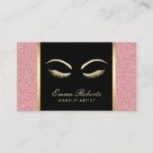 Lashes & Browメイクアップアーティストモダンバラ金ゴールドサロン 名刺 (正面)