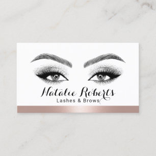 Lashes & Browsサロンバラ縁ど金ゴールドソーシャルメディア 名刺
