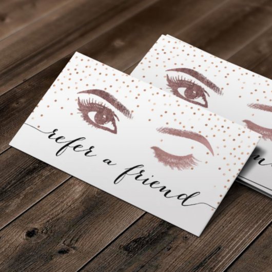 Lashes & Browsメイクアップアーティストバラ金ゴールド紹介 紹介カード