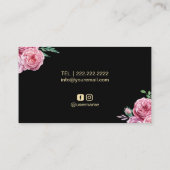 Lashes & Browsメイクアップアーティストヴィンテージフローラサロン 名刺 (裏面)