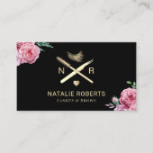 Lashes & Browsメイクアップアーティストヴィンテージフローラサロン 名刺 (正面)