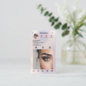 Lashes & Brows Pastel InstagramフォトグリッドQRコード 名刺 (スタンド正面)