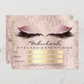 Lashes Damask Pinkメイクアップアーティスト証明書ギフト (正面/裏面)