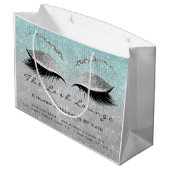 Lashes Extensionメイクアップアーティストスタジオアクアウォーター ラージペーパーバッグ (裏面アングル)