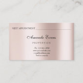 Lashes Extensionメイクアップアーティスト海フローラグレー 予約カード (裏面)