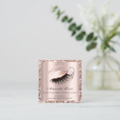 Lashes Extensionメイクアップアーティスト美しいバラ金ゴールド 予約カード (スタンド正面)