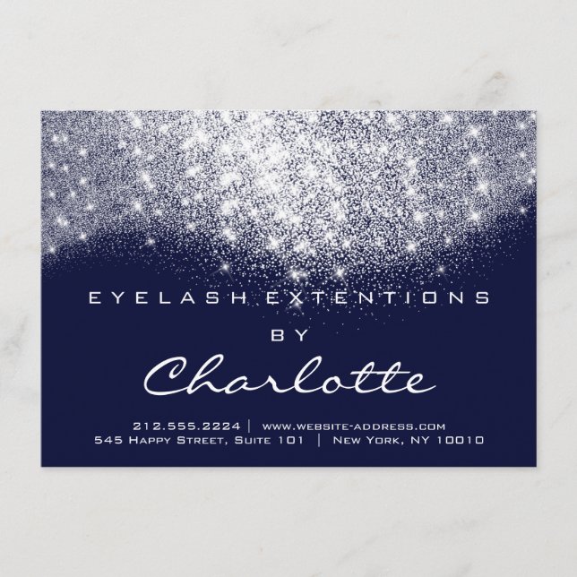 Lashes Extension Aftercare Instruction Gray Navy (正面)