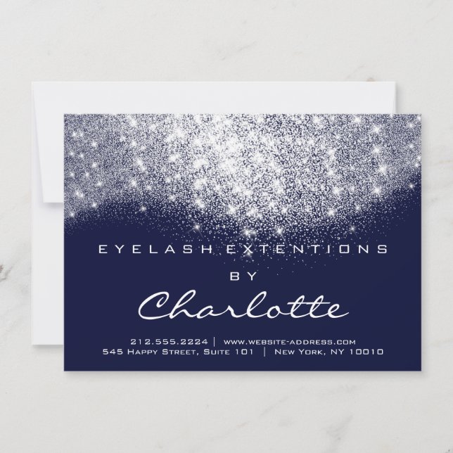 Lashes Extension Aftercare Instruction Gray Navy (正面)