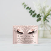 Lashes Extension Aftercare Instructions Dripsバラ 予約カード (スタンド正面)
