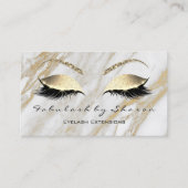 Lashes Extension Snapchat、Instagram金ゴールド大理石2 名刺 (正面)